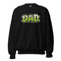 DAD Halloween monster name Unisex Sweatshirt in Black with spooky front lettering and blank back