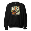 BIG SIS Halloween monster name Unisex Sweatshirt in Black with spooky front lettering and blank back