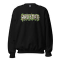 BROTHER Halloween monster name Unisex Sweatshirt in Black with spooky front lettering and blank back