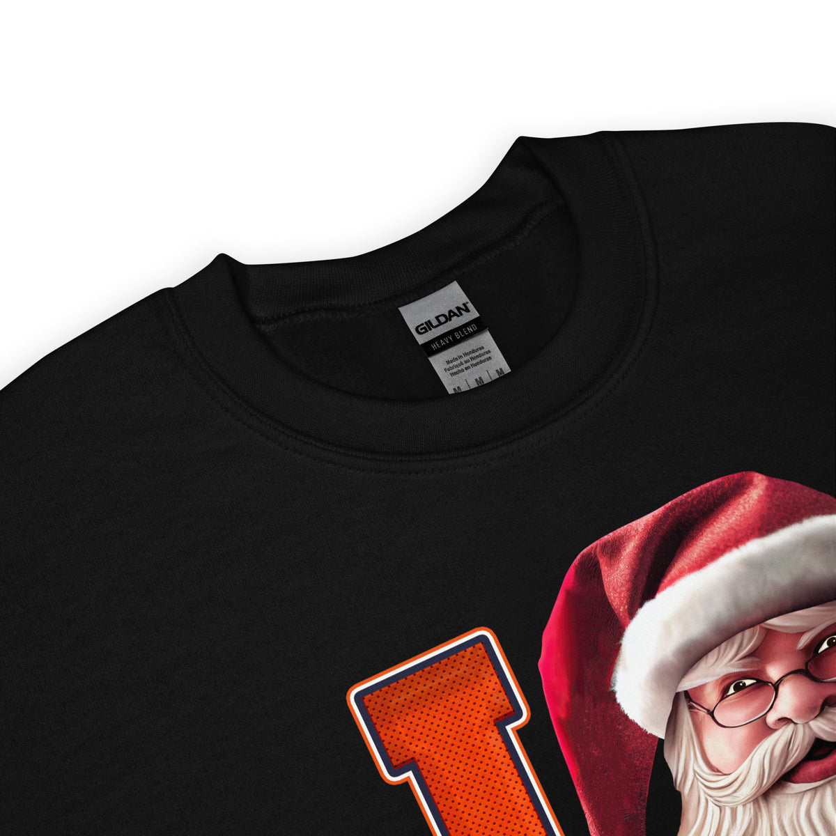 Back/detail view of I DEN Santa — Denver Football Crewneck Sweatshirt graphic sweatshirt