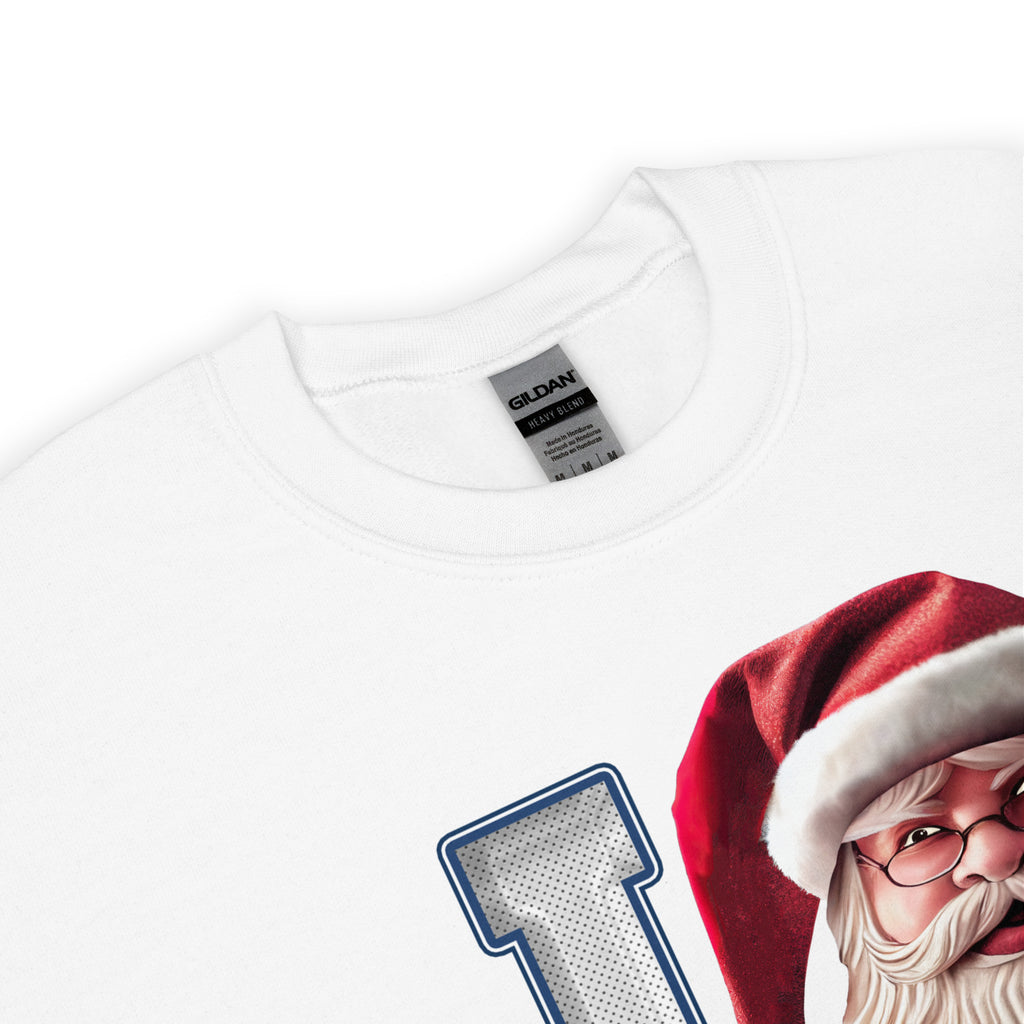 Back/detail view of I DAL Santa — Dallas Football Crewneck Sweatshirt graphic sweatshirt