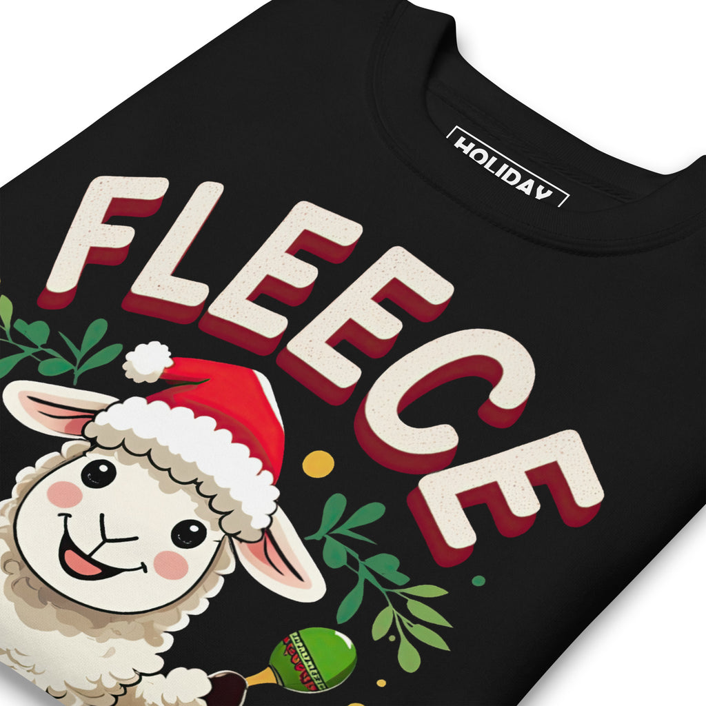 Back/detail view of Fleece Navidad – Unisex Premium Sweatshirt graphic sweatshirt