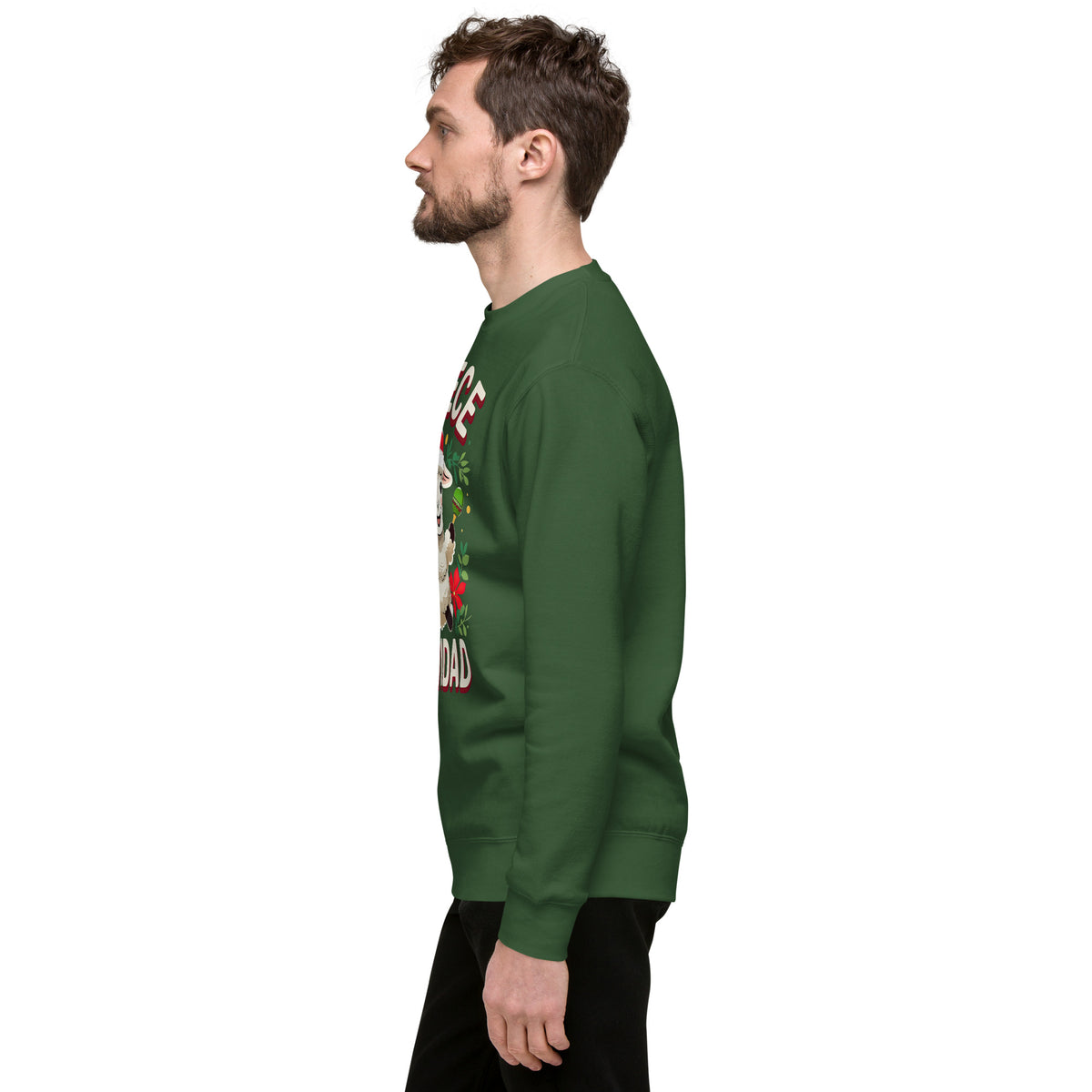 Back/detail view of Fleece Navidad – Unisex Premium Sweatshirt graphic sweatshirt