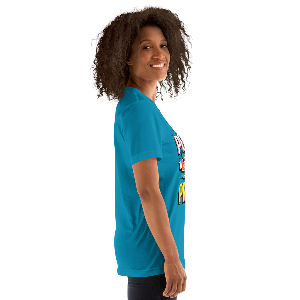 Back/detail view of Be a Good Person (Don’t Waste Time Trying to Prove It) graphic T-shirt