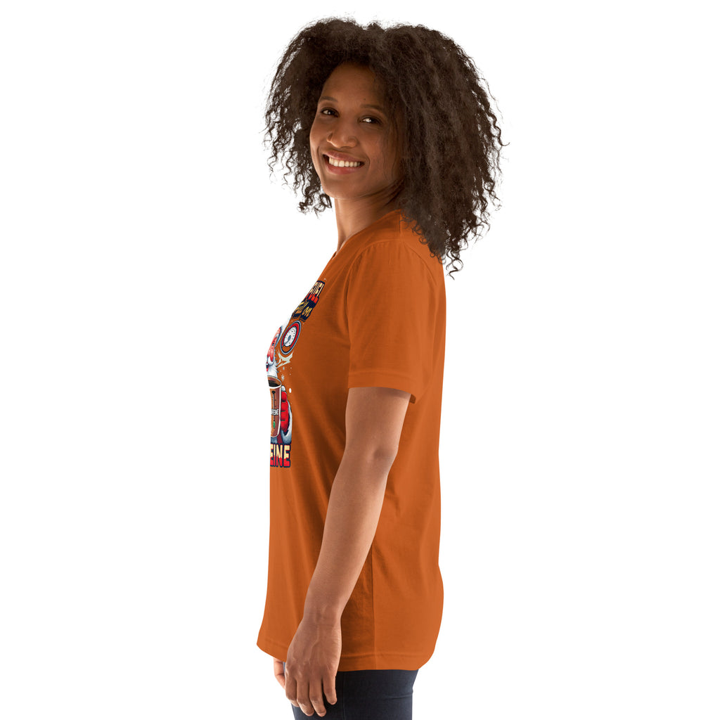 Back/detail view of Sleigh Fuel: Full-On Caffeine – Christmas T-Shirt - Unisex t-shirt graphic T-shirt