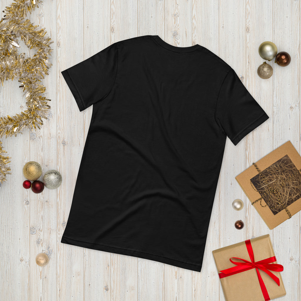 Back/detail view of Sleigh Fuel: Full-On Caffeine – Christmas T-Shirt - Unisex t-shirt graphic T-shirt