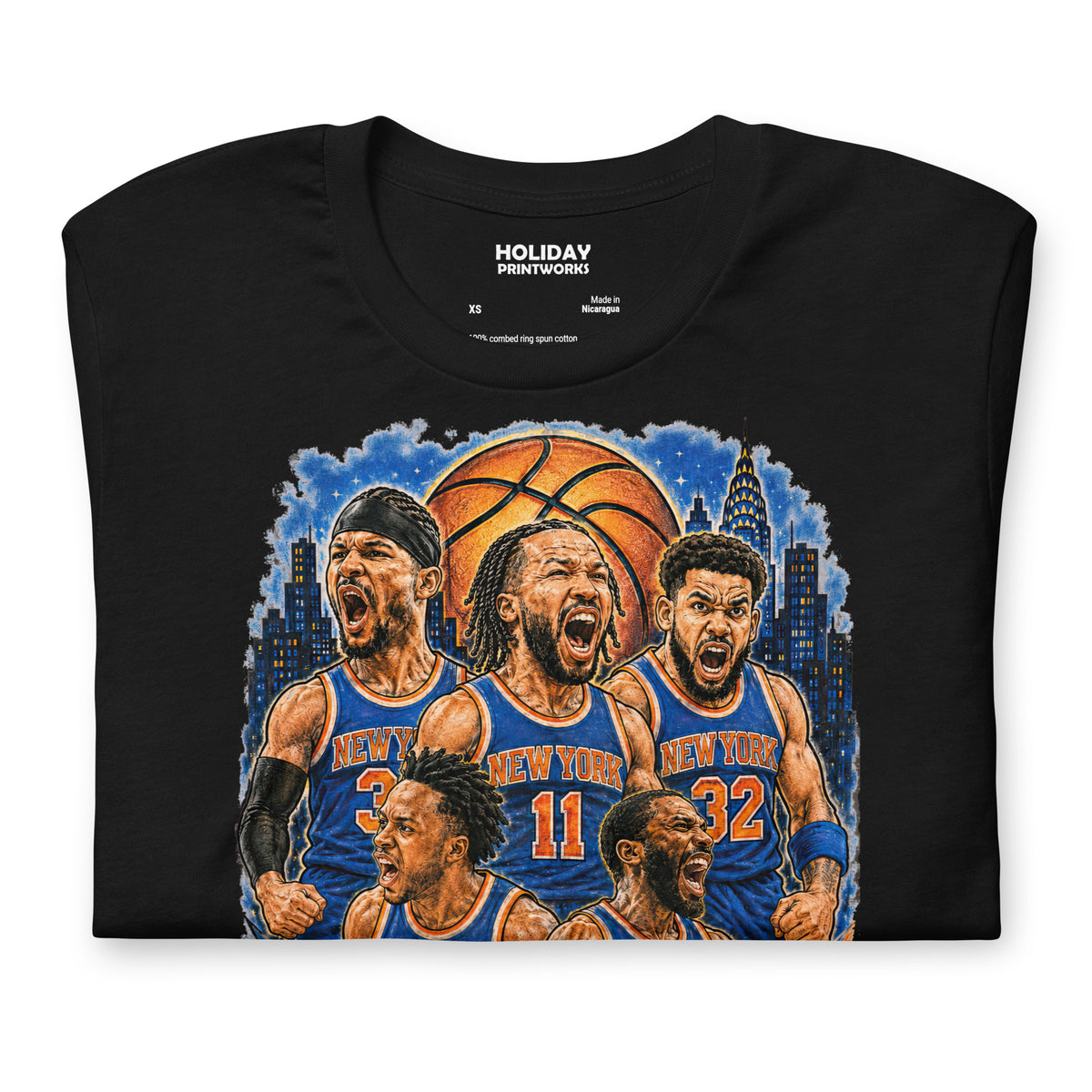 Back/detail view of New York Basketball 2026 World Champions Unisex t-shirt graphic T-shirt