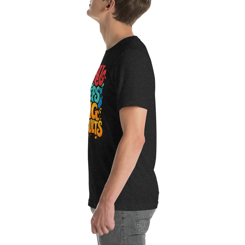 Back/detail view of Small Steps Big Results – Unisex Staple T-Shirt (Motivation Quote) graphic T-shirt