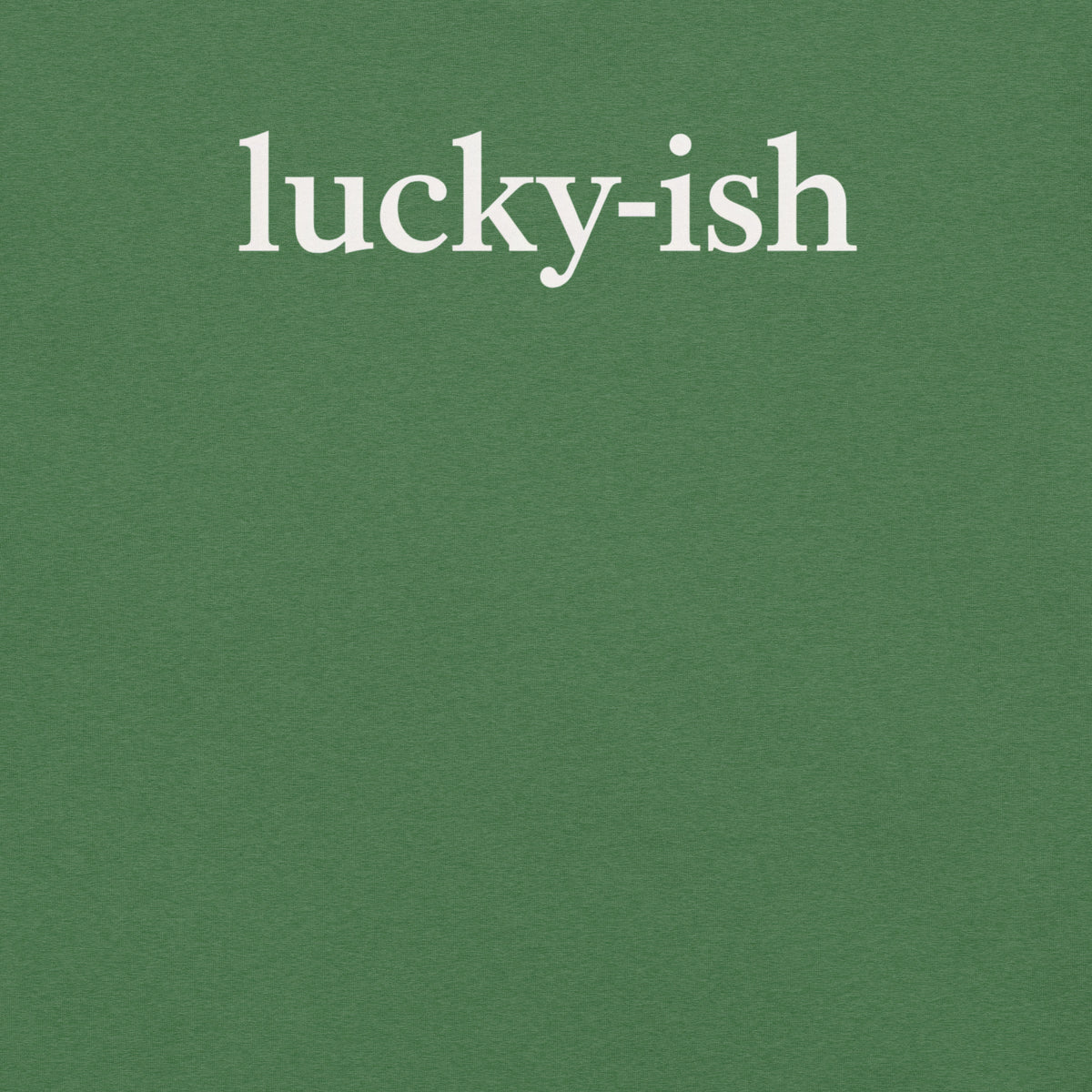 Back/detail view of Lucky-ish St. Patrick’s Day Unisex Tee graphic T-shirt