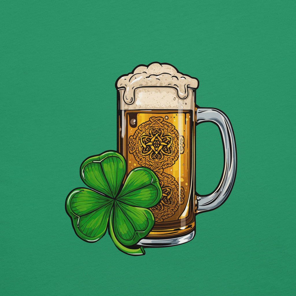 Back/detail view of Zero Percent Irish 100% Beer Drinker St. Patrick’s Day Unisex Tee graphic T-shirt