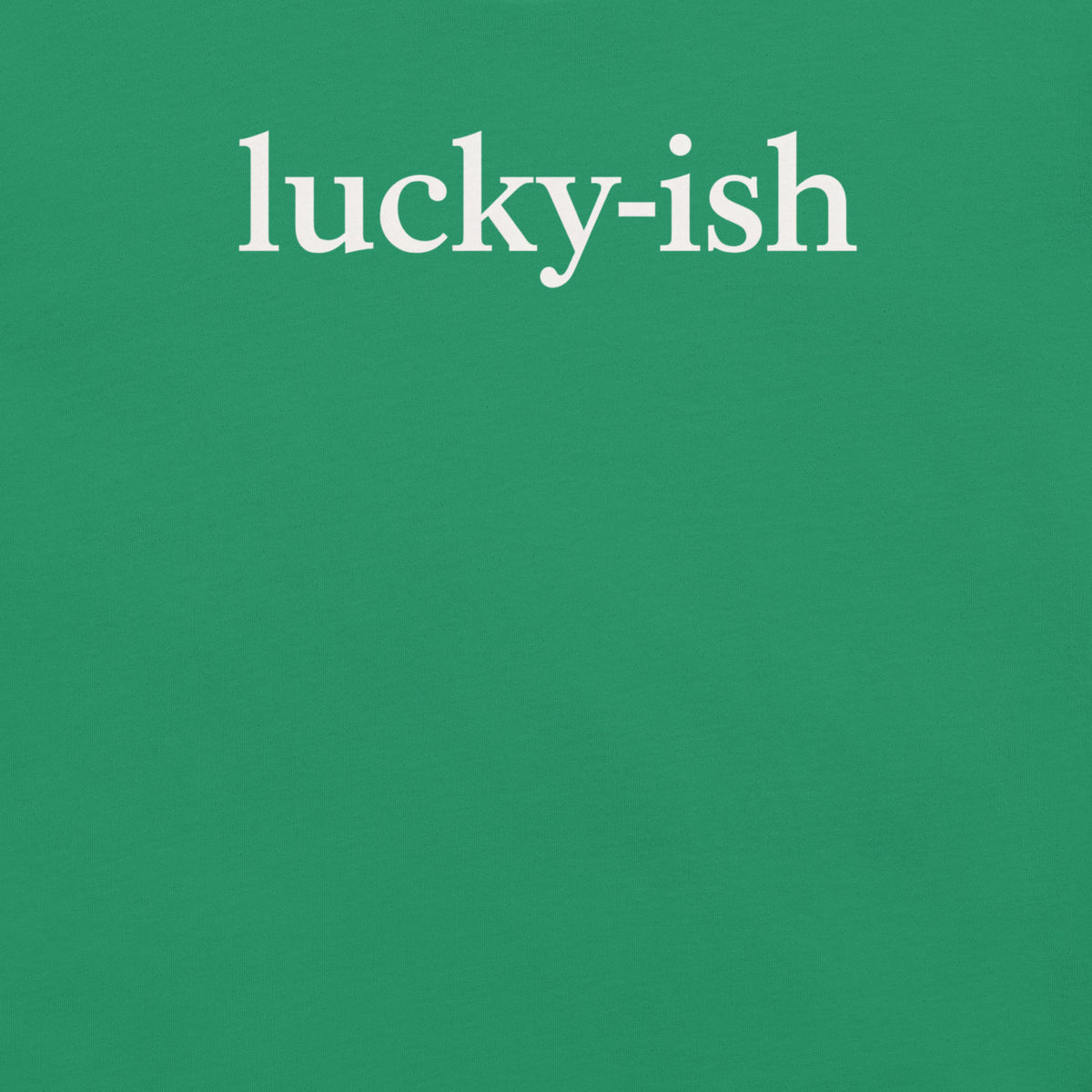 Back/detail view of Lucky-ish St. Patrick’s Day Unisex Tee graphic T-shirt
