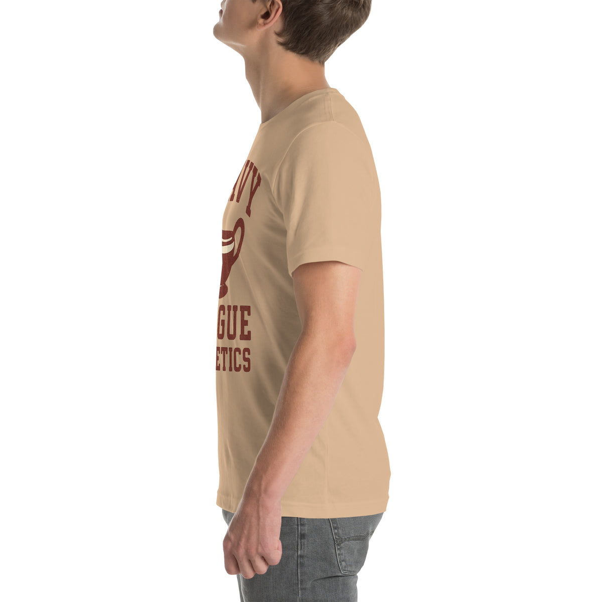 Back/detail view of Gravy League Athletics T-Shirt – Funny Thanksgiving Vintage Varsity graphic T-shirt