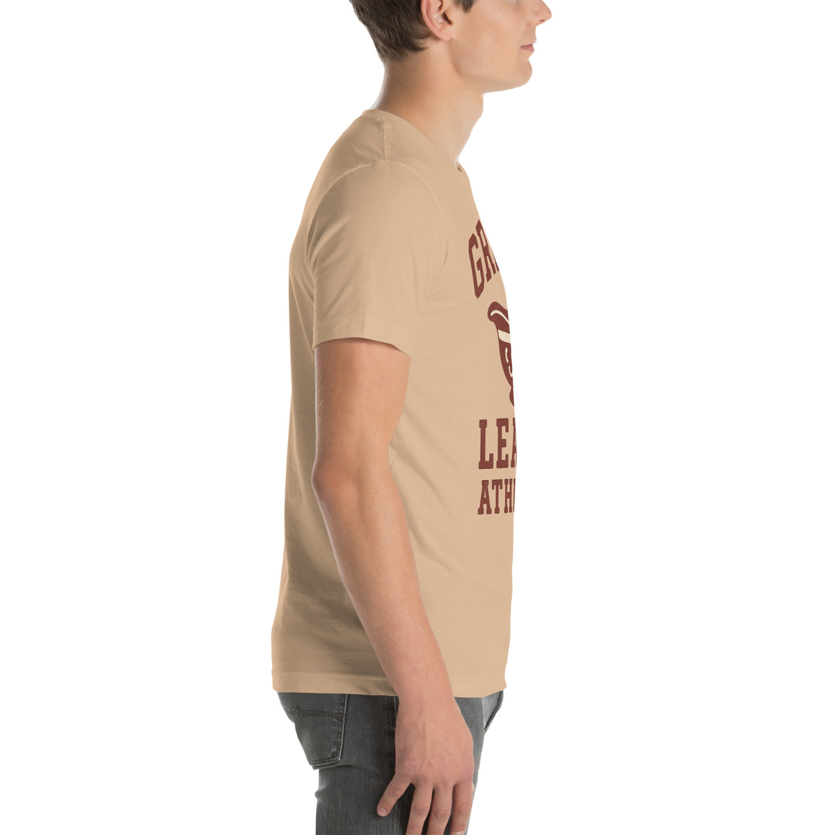 Back/detail view of Gravy League Athletics T-Shirt – Funny Thanksgiving Vintage Varsity graphic T-shirt