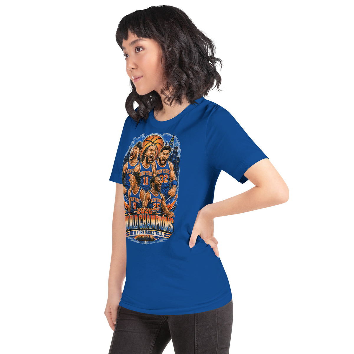 Back/detail view of New York Basketball 2026 World Champions Unisex t-shirt graphic T-shirt