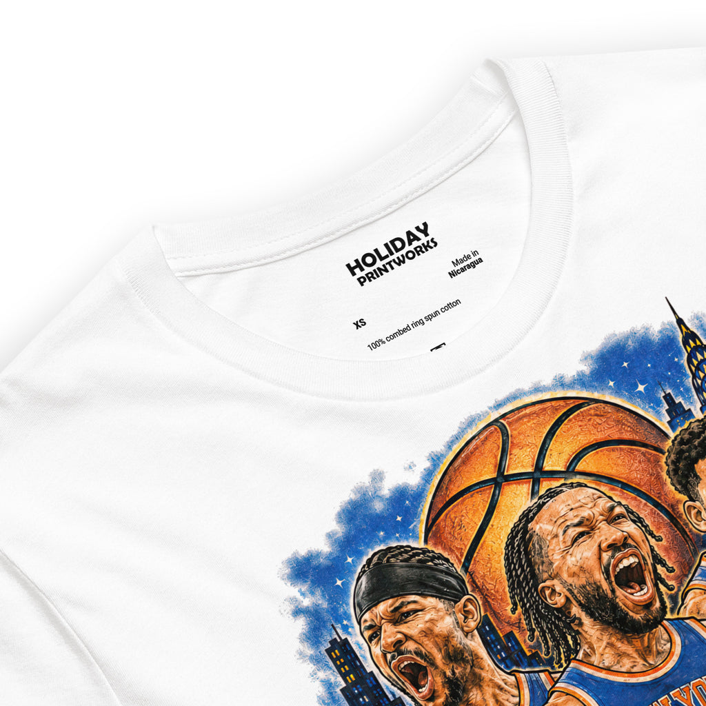 Back/detail view of New York Basketball 2026 World Champions Unisex t-shirt graphic T-shirt