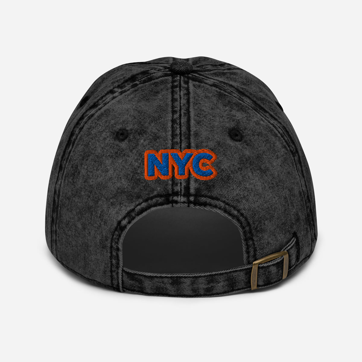 Back/detail view of The Hand of God NYC 26 Vintage Cotton Twill Cap hat