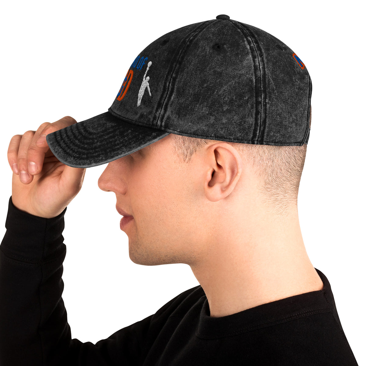 Back/detail view of The Hand of God NYC 26 Vintage Cotton Twill Cap hat