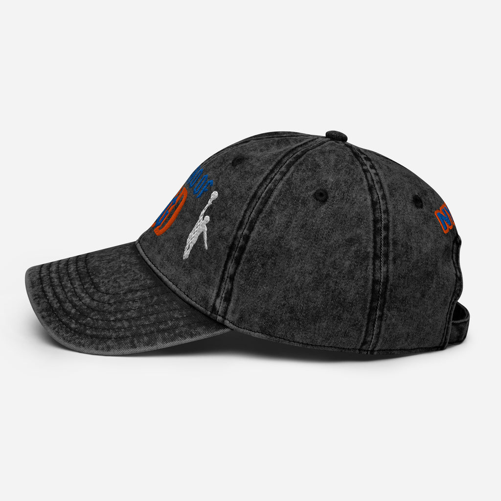Back/detail view of The Hand of God NYC 26 Vintage Cotton Twill Cap hat
