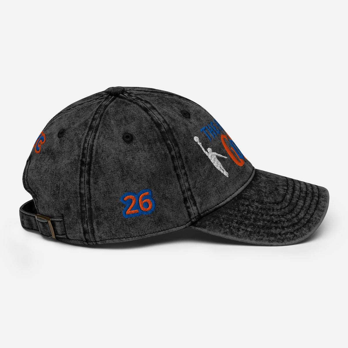 Back/detail view of The Hand of God NYC 26 Vintage Cotton Twill Cap hat