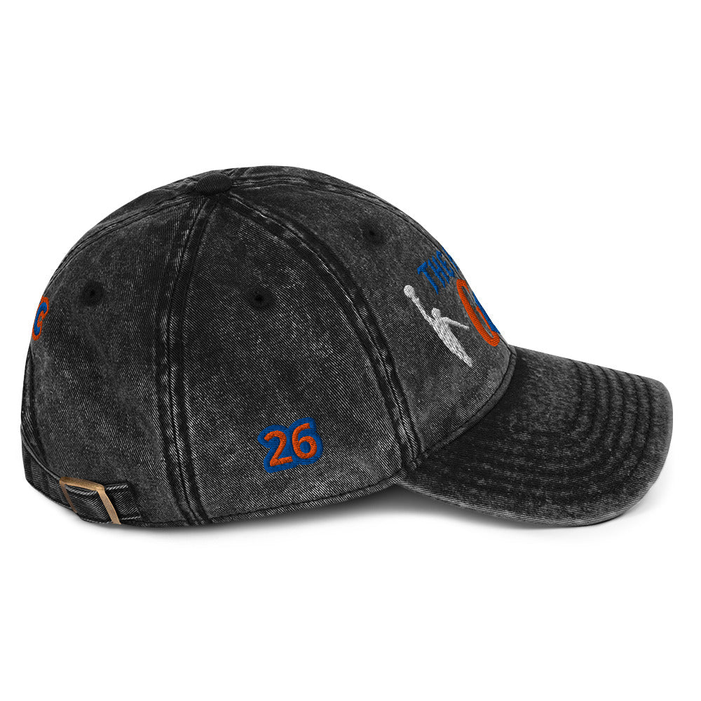 Back/detail view of The Hand of God NYC 26 Vintage Cotton Twill Cap hat