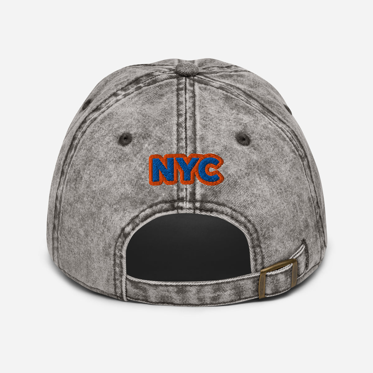 Back/detail view of The Hand of God NYC 26 Vintage Cotton Twill Cap hat