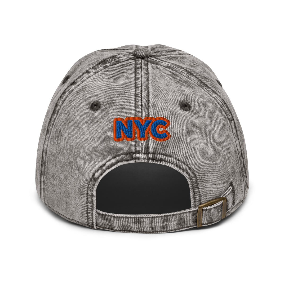 Back/detail view of The Hand of God NYC 26 Vintage Cotton Twill Cap hat