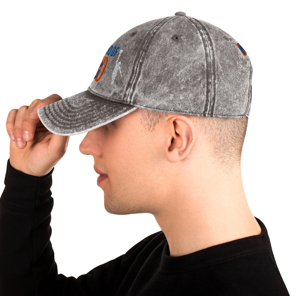 Back/detail view of The Hand of God NYC 26 Vintage Cotton Twill Cap hat