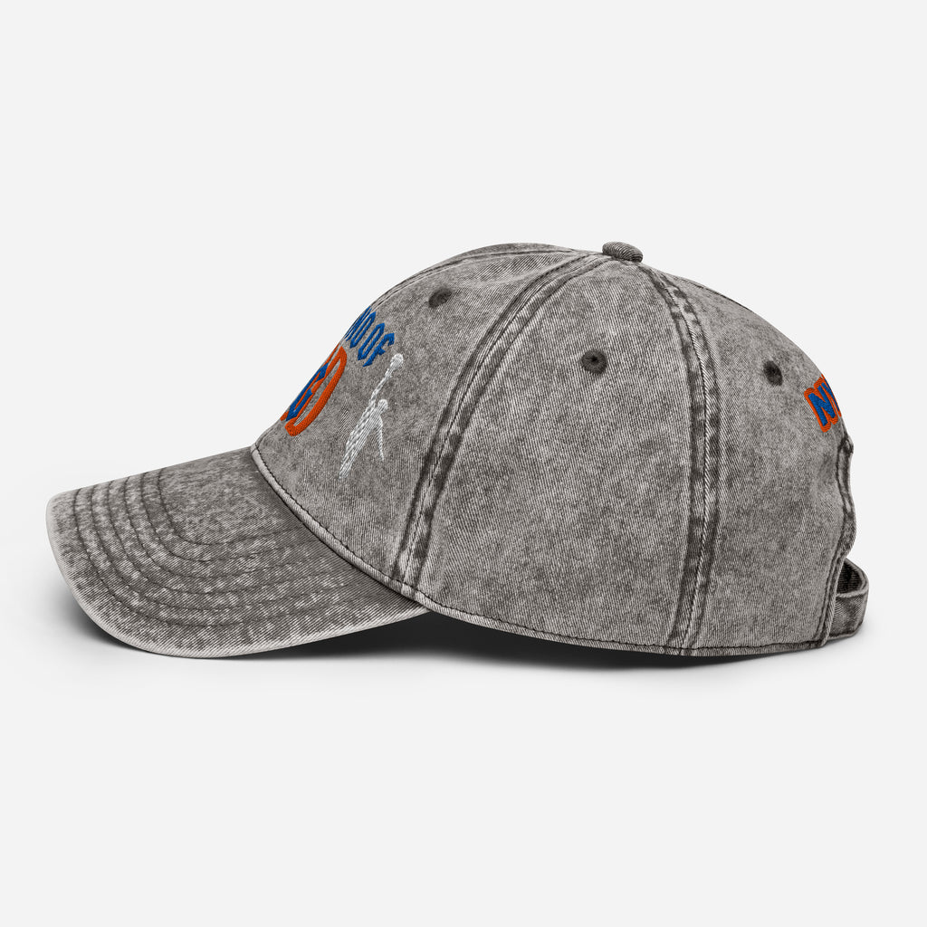 Back/detail view of The Hand of God NYC 26 Vintage Cotton Twill Cap hat