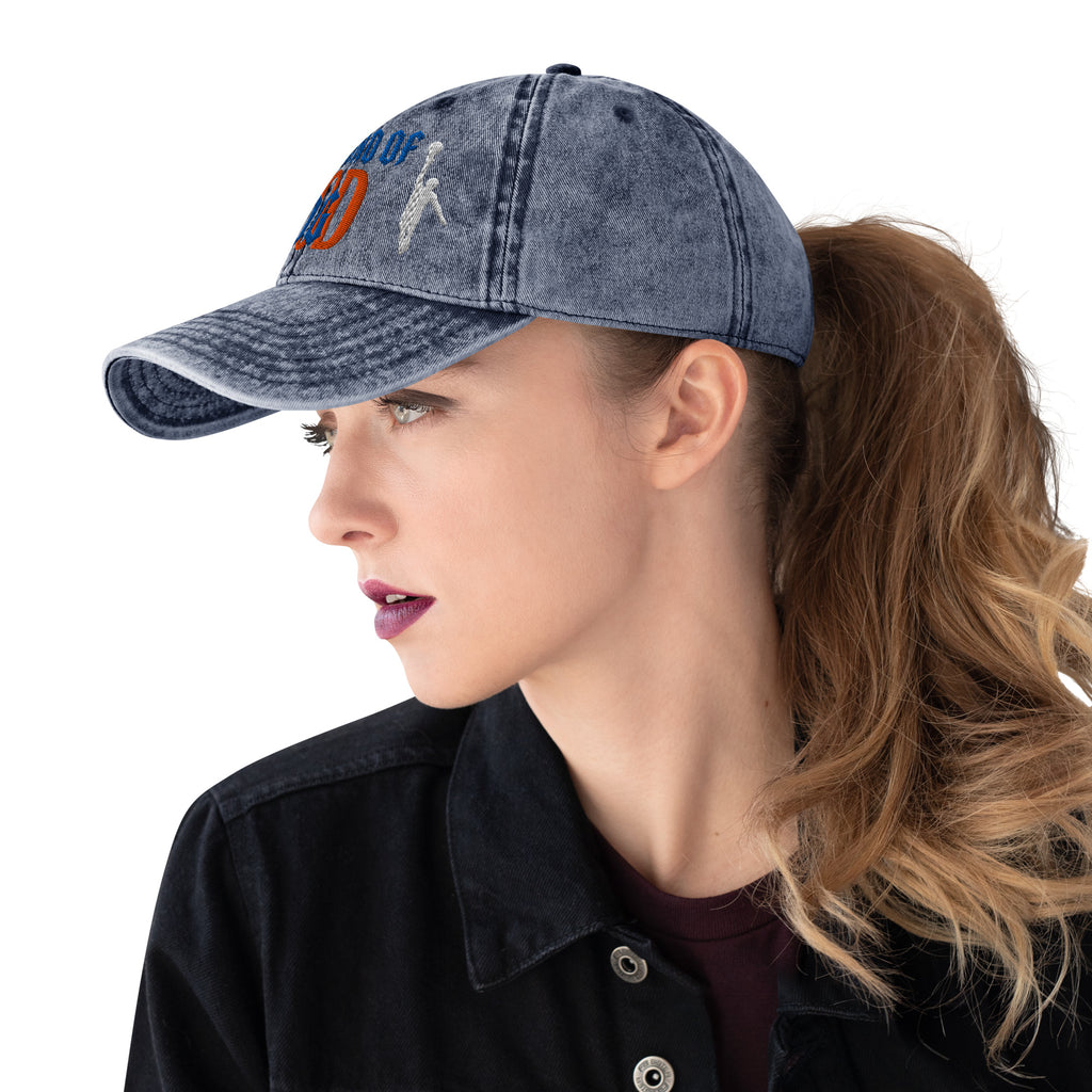 Back/detail view of The Hand of God NYC 26 Vintage Cotton Twill Cap hat