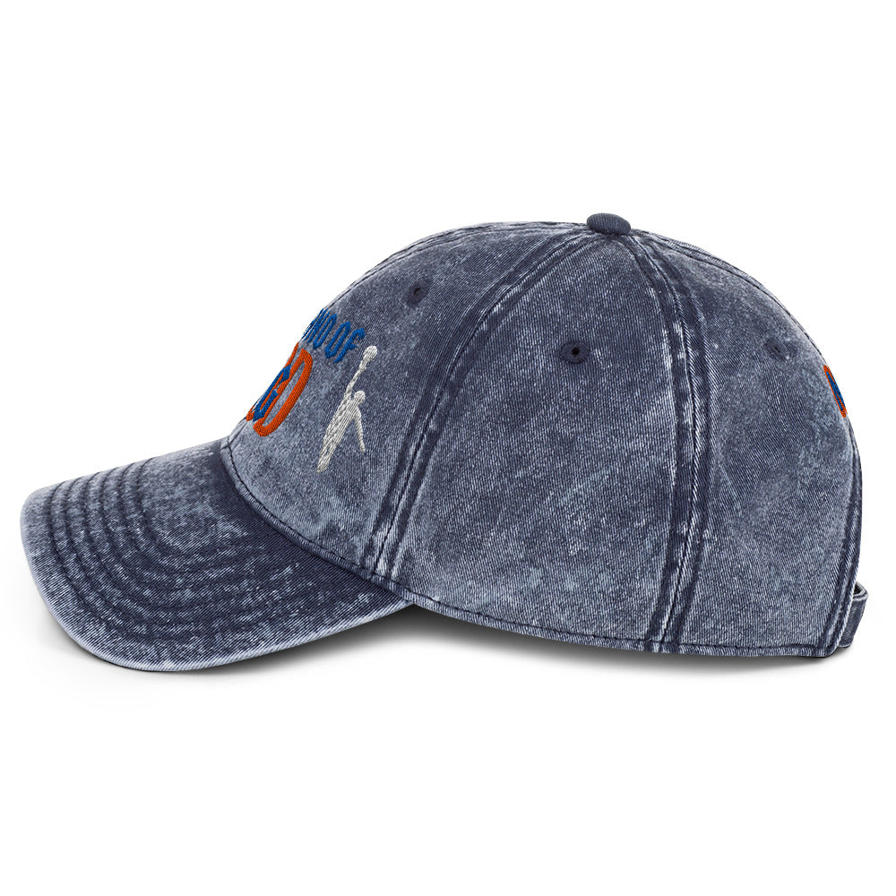 Back/detail view of The Hand of God NYC 26 Vintage Cotton Twill Cap hat