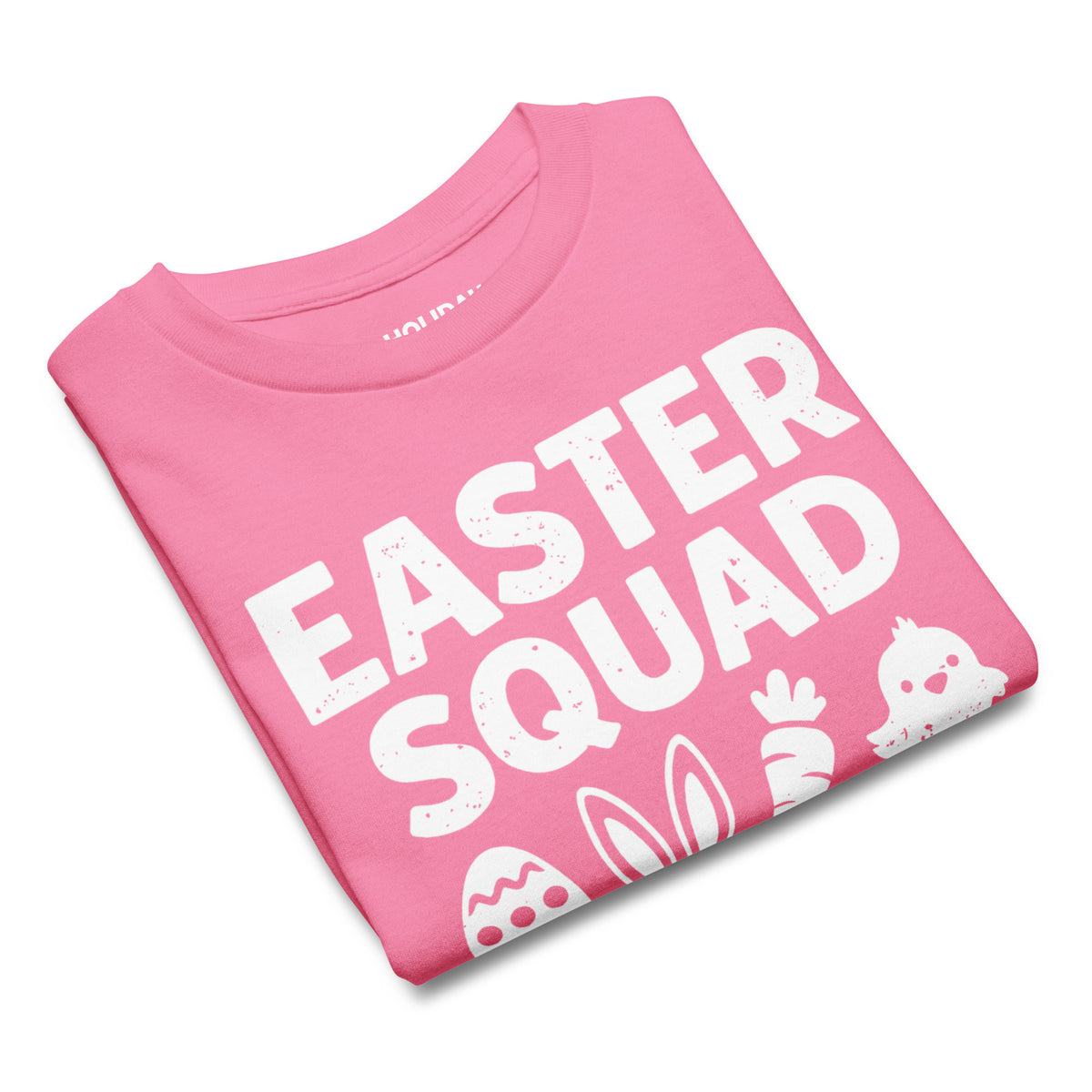 Back/detail view of Easter Squad (Bunny Icons) Design Youth classic tee graphic T-shirt