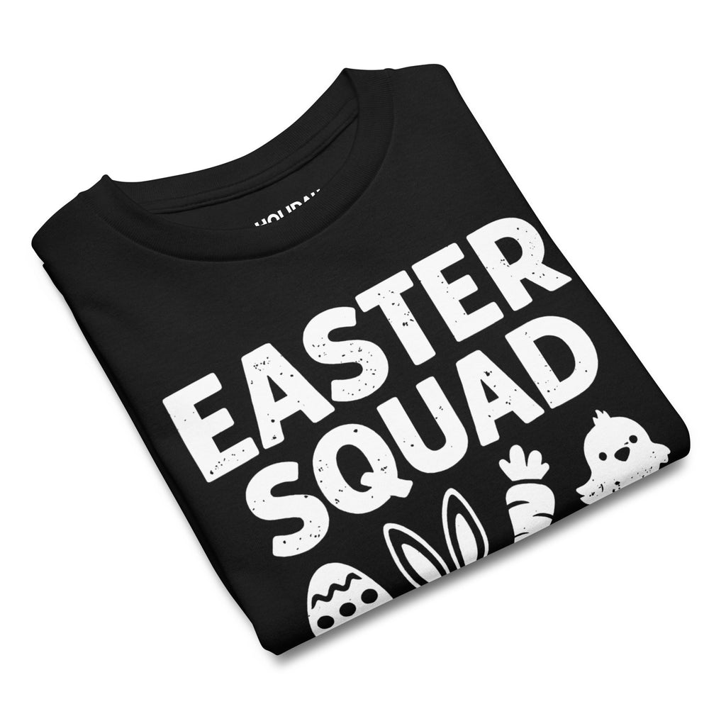 Back/detail view of Easter Squad (Bunny Icons) Design Youth classic tee graphic T-shirt
