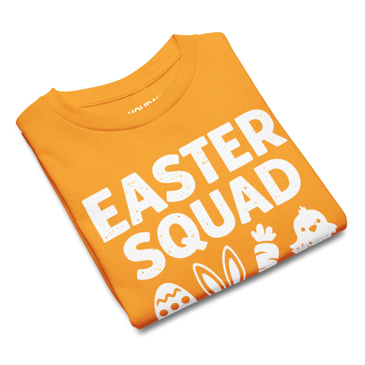 Back/detail view of Easter Squad (Bunny Icons) Design Youth classic tee graphic T-shirt