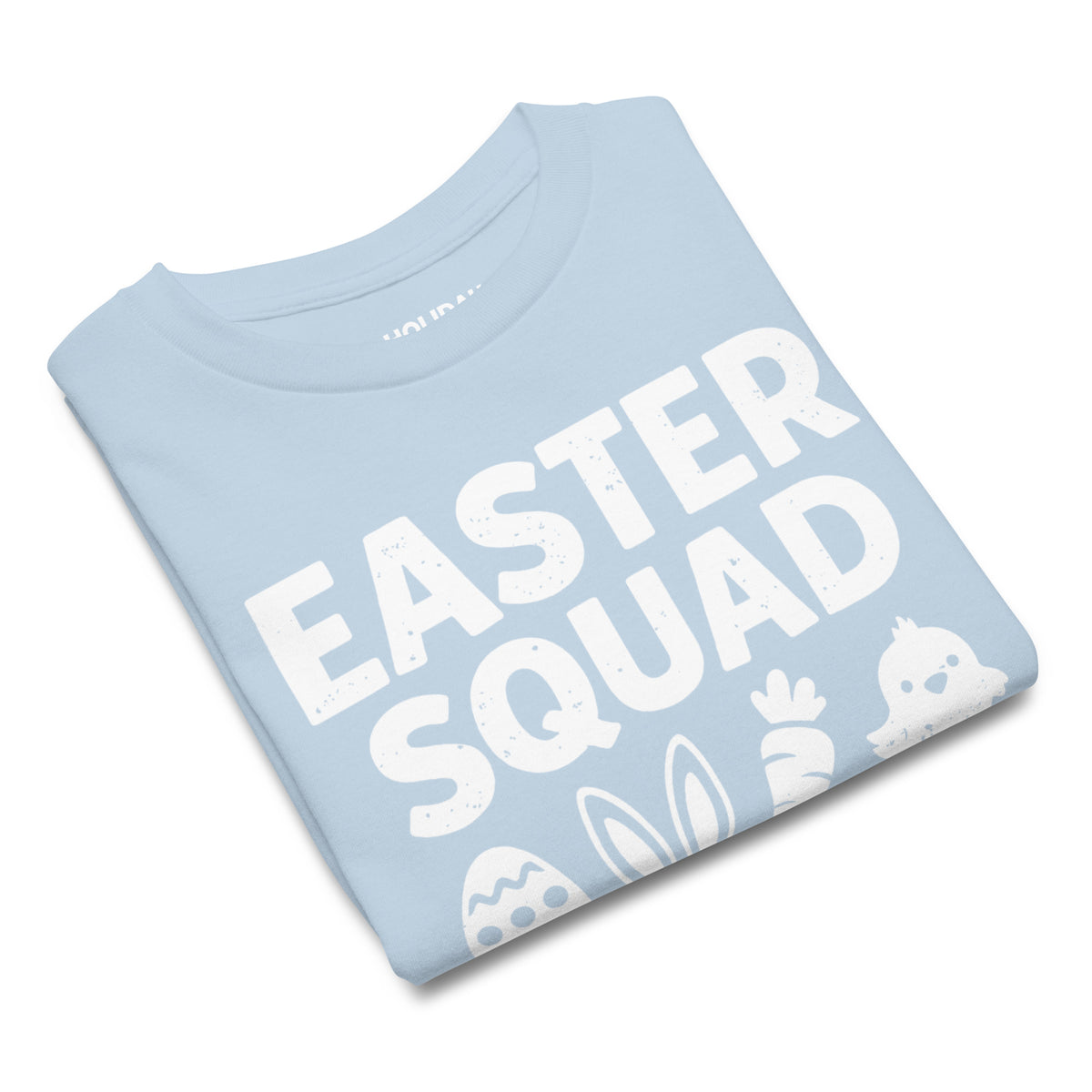 Back/detail view of Easter Squad (Bunny Icons) Design Youth classic tee graphic T-shirt