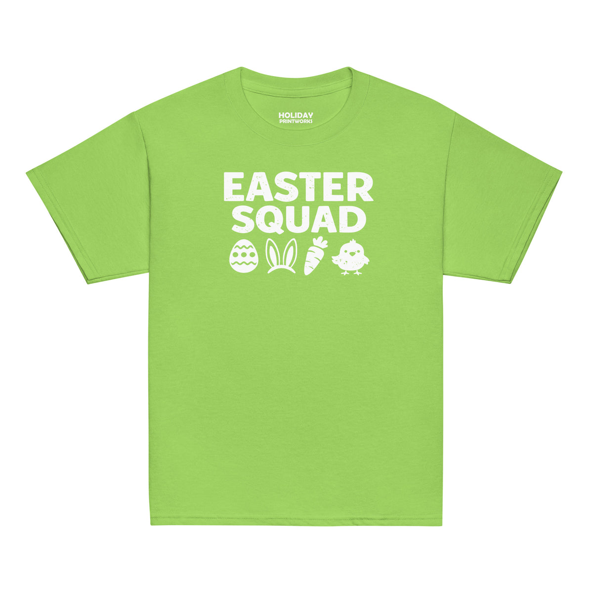Front/product view of Easter Squad (Bunny Icons) Design Youth classic tee graphic T-shirt