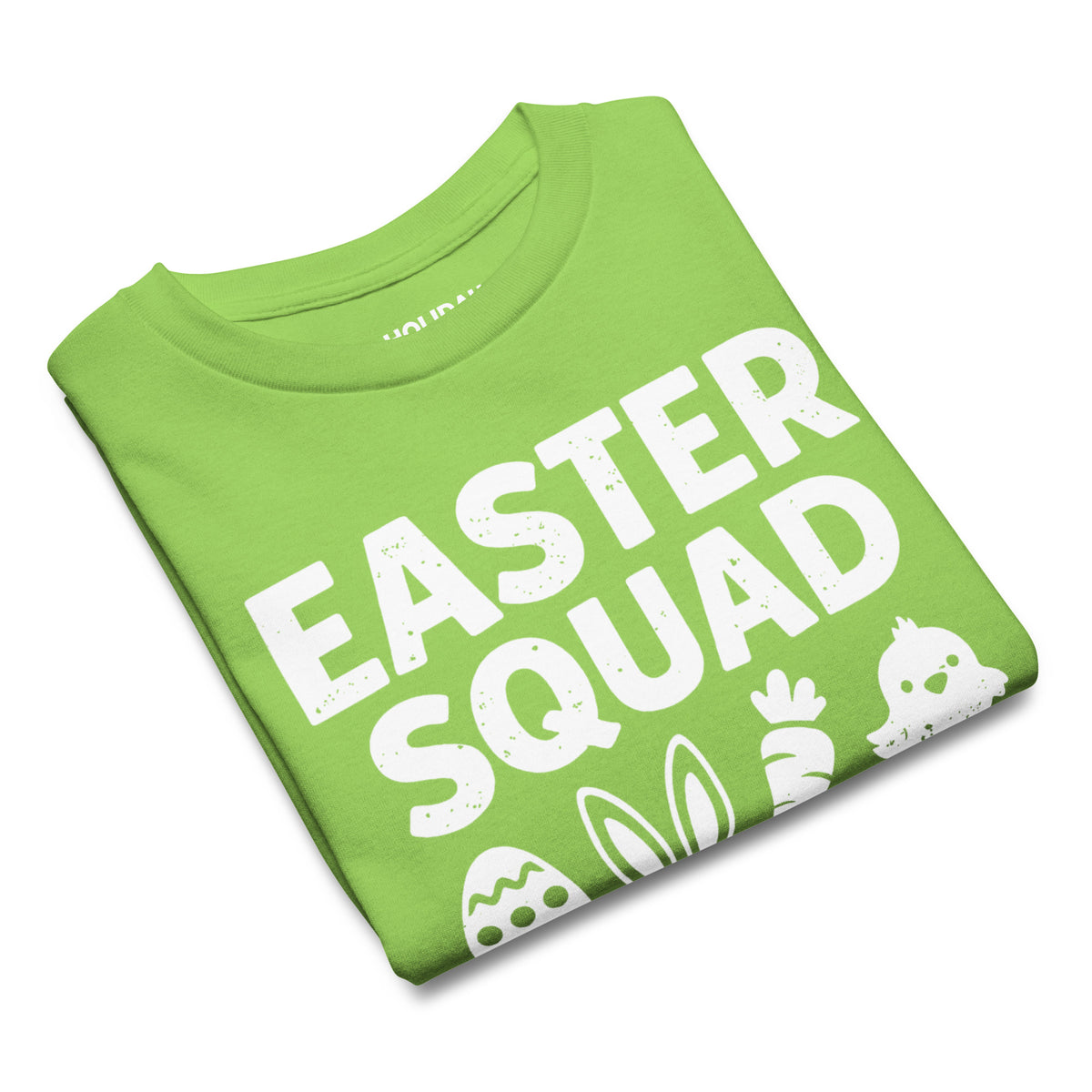 Back/detail view of Easter Squad (Bunny Icons) Design Youth classic tee graphic T-shirt