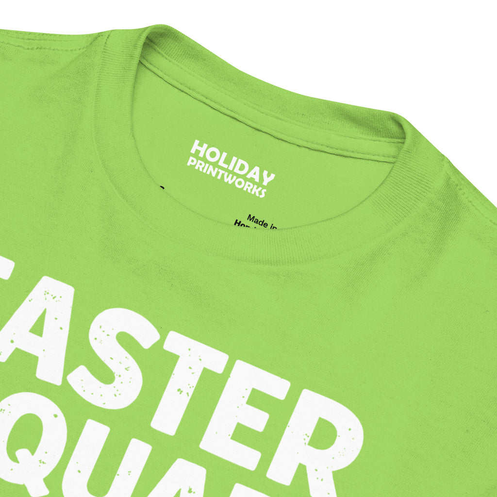 Back/detail view of Easter Squad (Bunny Icons) Design Youth classic tee graphic T-shirt