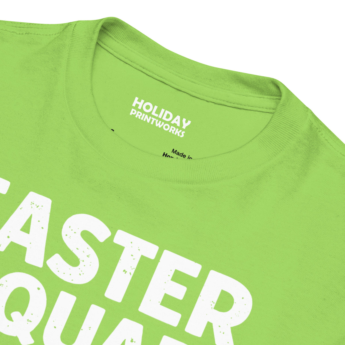Back/detail view of Easter Squad (Bunny Icons) Design Youth classic tee graphic T-shirt