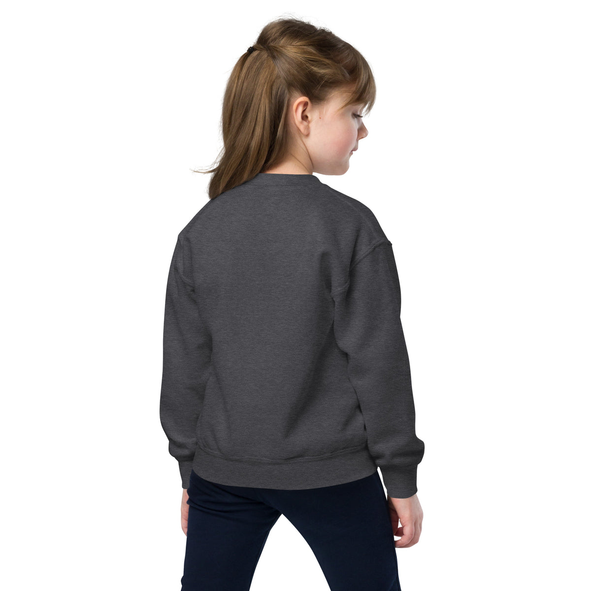 Back/detail view of Gobble Till You Wobble – Youth Crewneck Sweatshirt graphic sweatshirt
