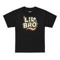 LIL BRO Halloween monster name Youth T-Shirt in Black with spooky front lettering and blank back
